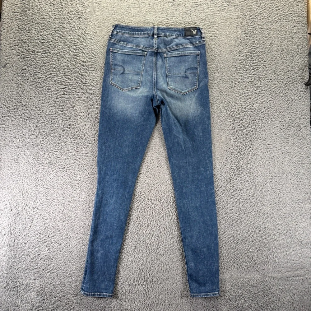 American Eagle Outfitters Jeans Women 10 Blue Cotton Denim Jegging Faded Stretch